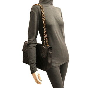 Chanel Matelasse 30 Chain Lambskin Shoulder Bag Black